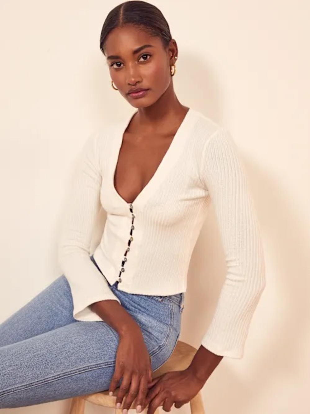 Reformation Gellar Knit Top